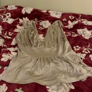 Philosophy di Alberta Ferretti Beige Sleeveless Top